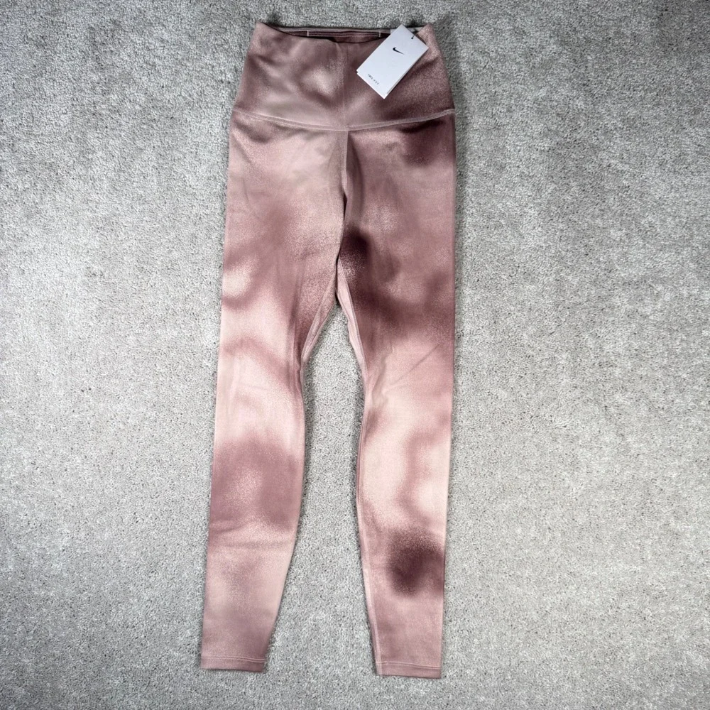 NWT Nike‎ One Women's XS High Rise Full Length Dri-Fit Leggings Mauve Ombre
